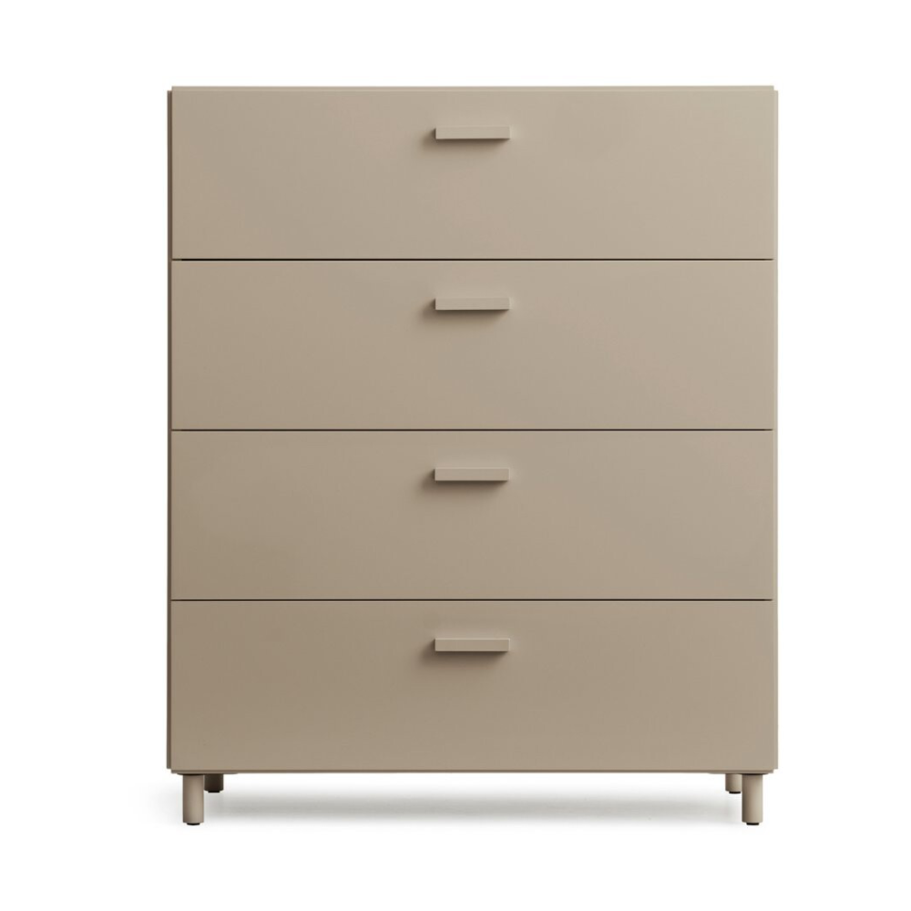 Relief byrå bred med ben 82x92,2 cm beige