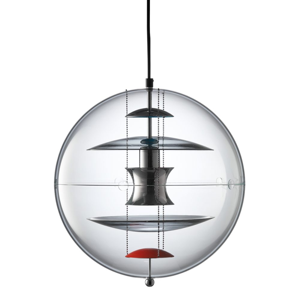 VP Globe Coloured Glass taklampa, Ø40 cm