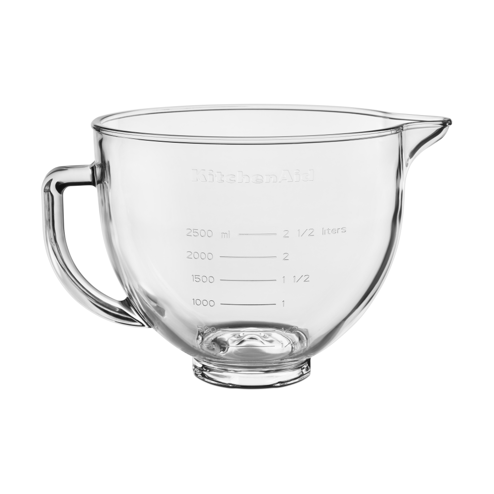 KitchenAid glasskål med lock 4,7 L, Klar