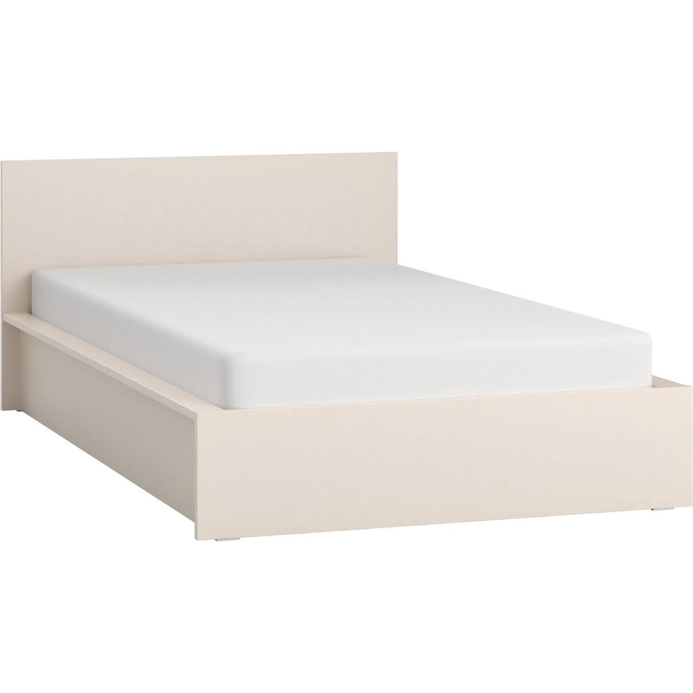 Sängram med huvudgavel 4 You Fresh med Trälameller på Band Sandbeige