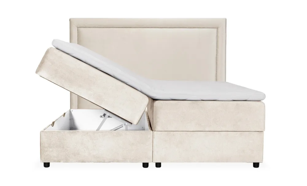 DANVIK/PERLA Sängpaket 180 Sammet Beige