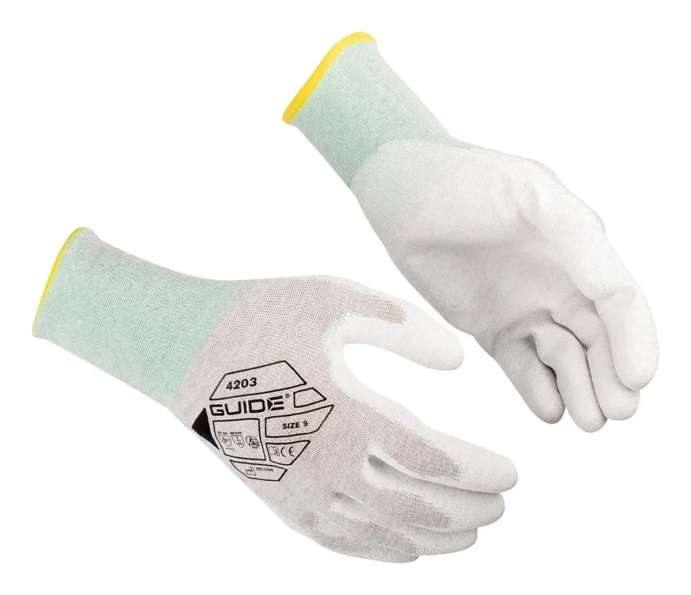 Guide Gloves 4203 Handske nylon, ESD, antistatisk, touch 6