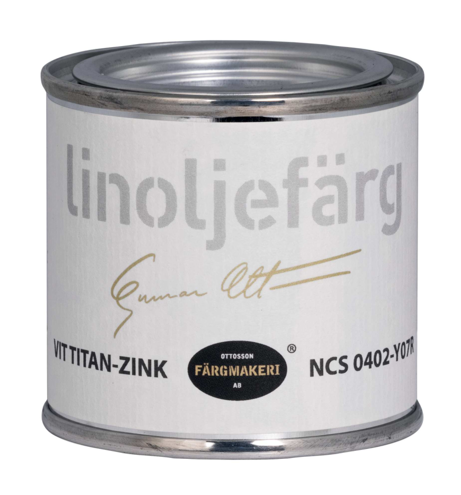 LINOLJEFÄRG VIT TITAN-ZINK 0,1 OTTOSSON FÄRGMAKERI