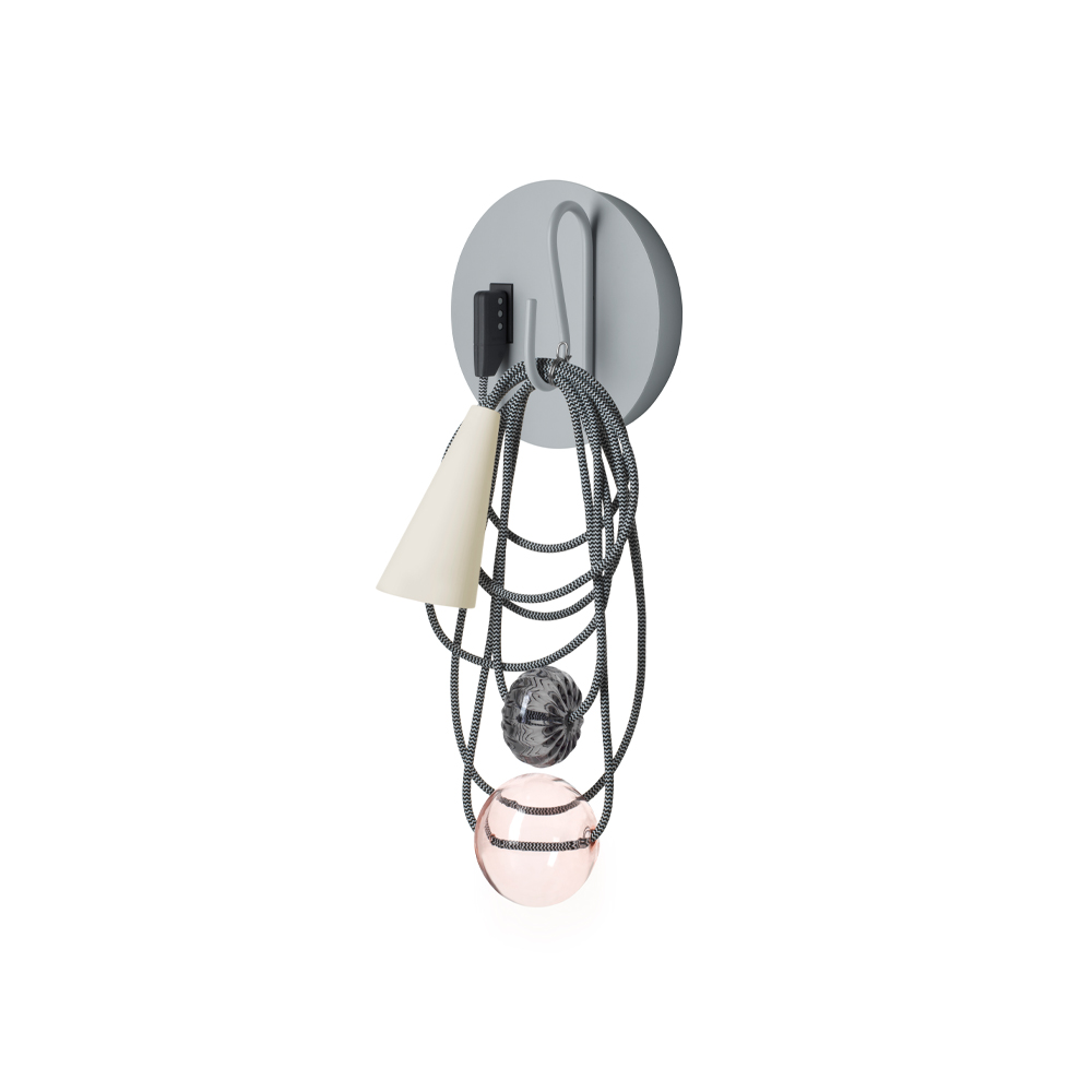Filo vägglampa, grå, amethyst queen