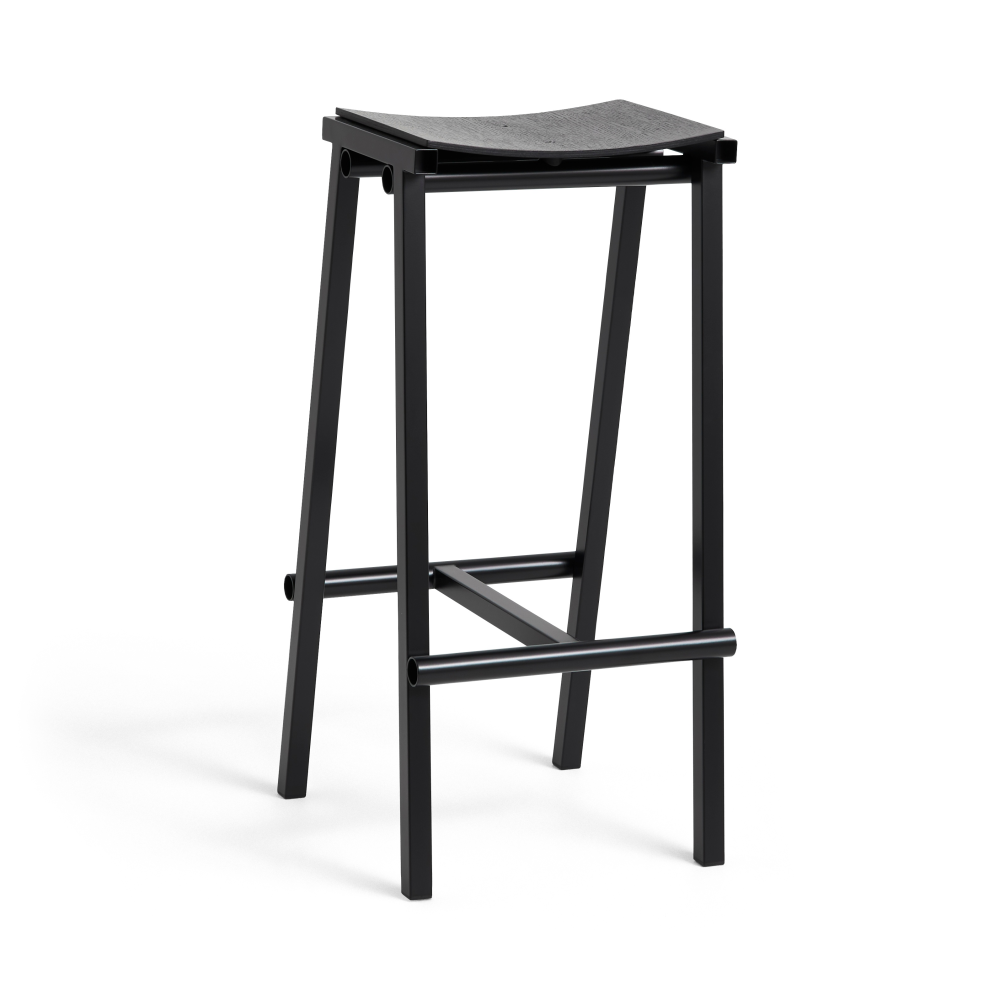 Taburete 8 high barstol 75 cm, Black (svart)