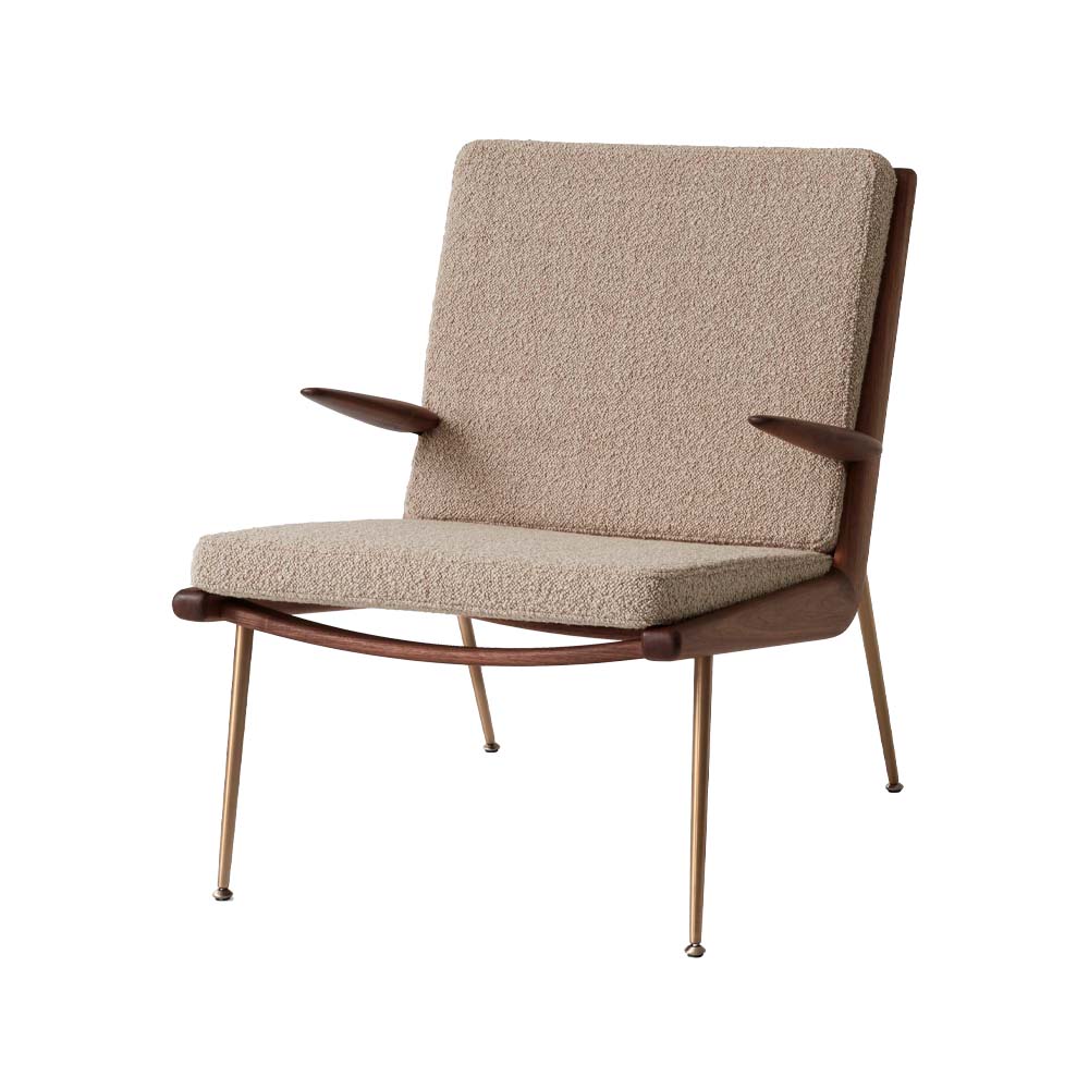 Boomerang HM2 fåtölj, Karakorum 003 beige, oljad valnöt