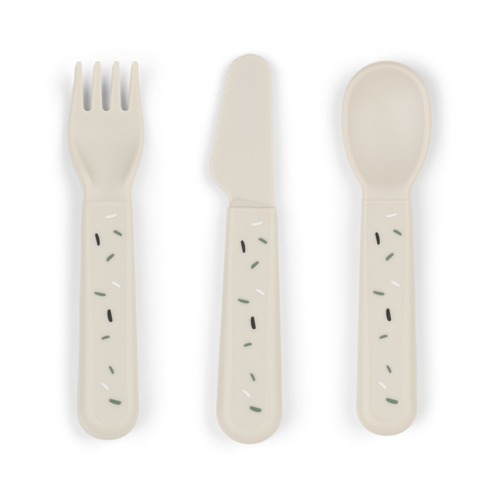 Confetti foodie bestickset 3 delar, Sand