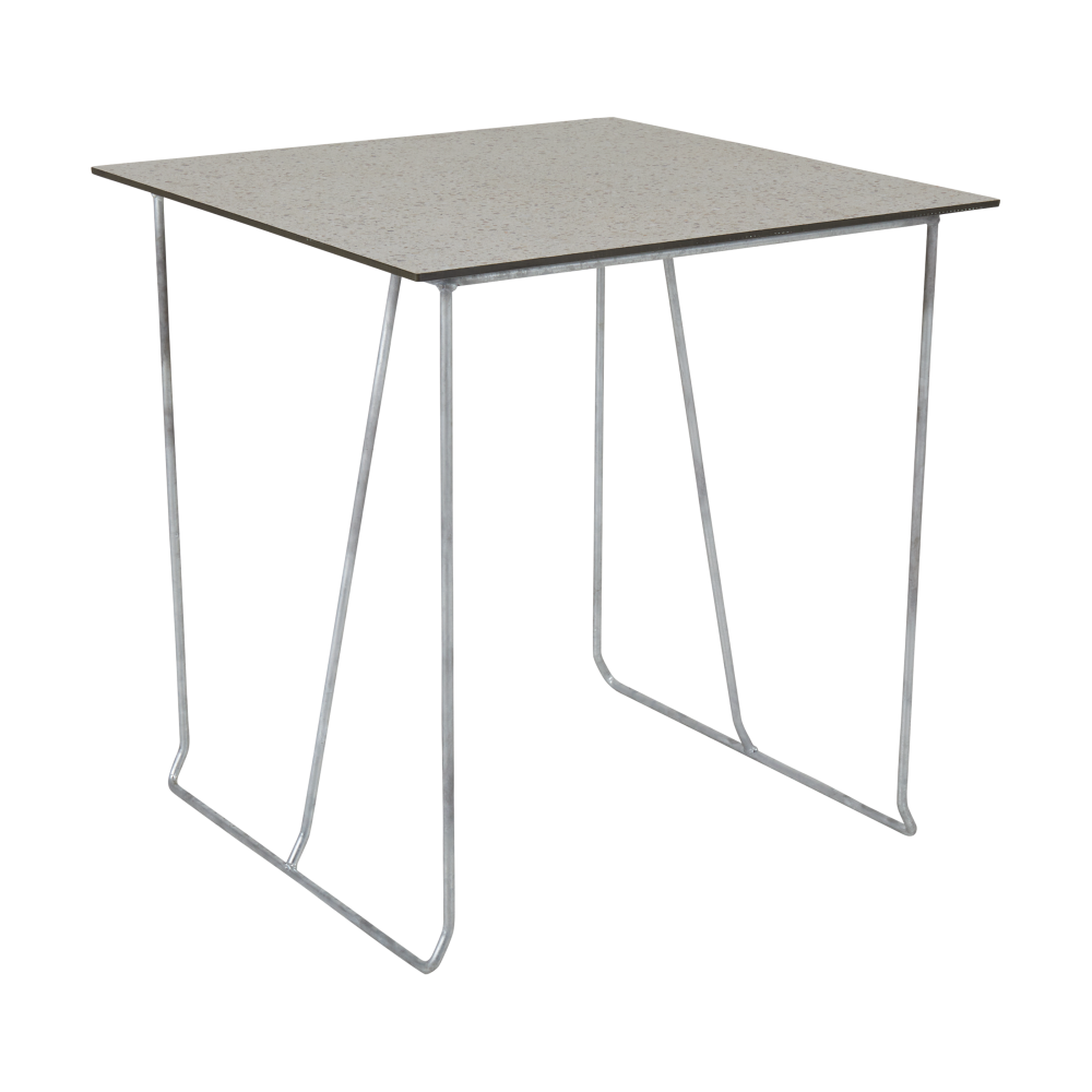 Sinarp Café matbord 70x70 cm beige terrazzo-galvaniserad