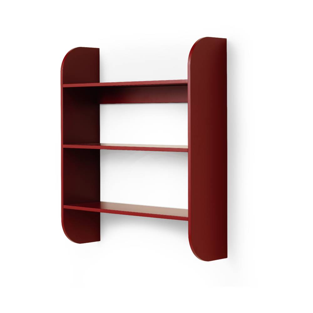 Strapats vägghylla 62x73,6 cm, Burgundy