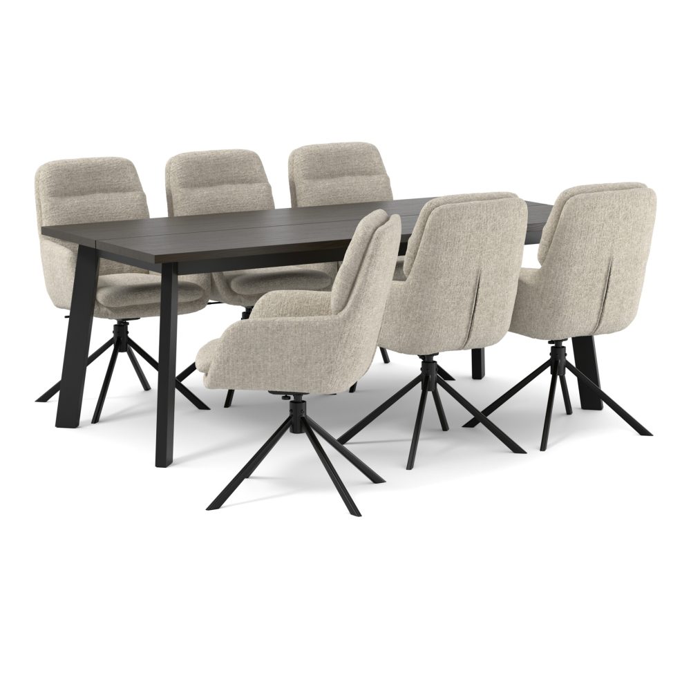 Nomad Matgrupp med 6 stolar Aledo
