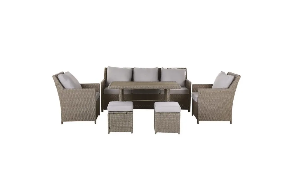 Loungegrupp med bord Fonti Natur/grå/beige