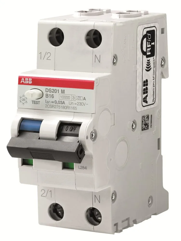 ABB 2CSR275480R1254 Personskyddsautomat 10kA, C-karakteristik, typ APR DS201M M C25 APR30