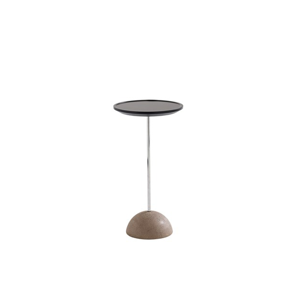 Lollipop bord Ø29xH50 cm, Svart ask kromstativ svart fot