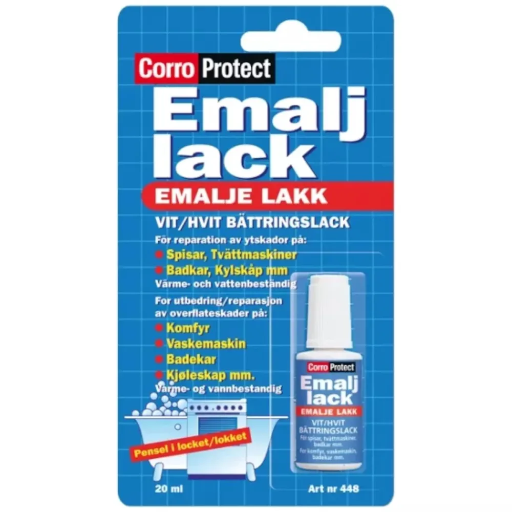 Emaljlack 20ml Vit