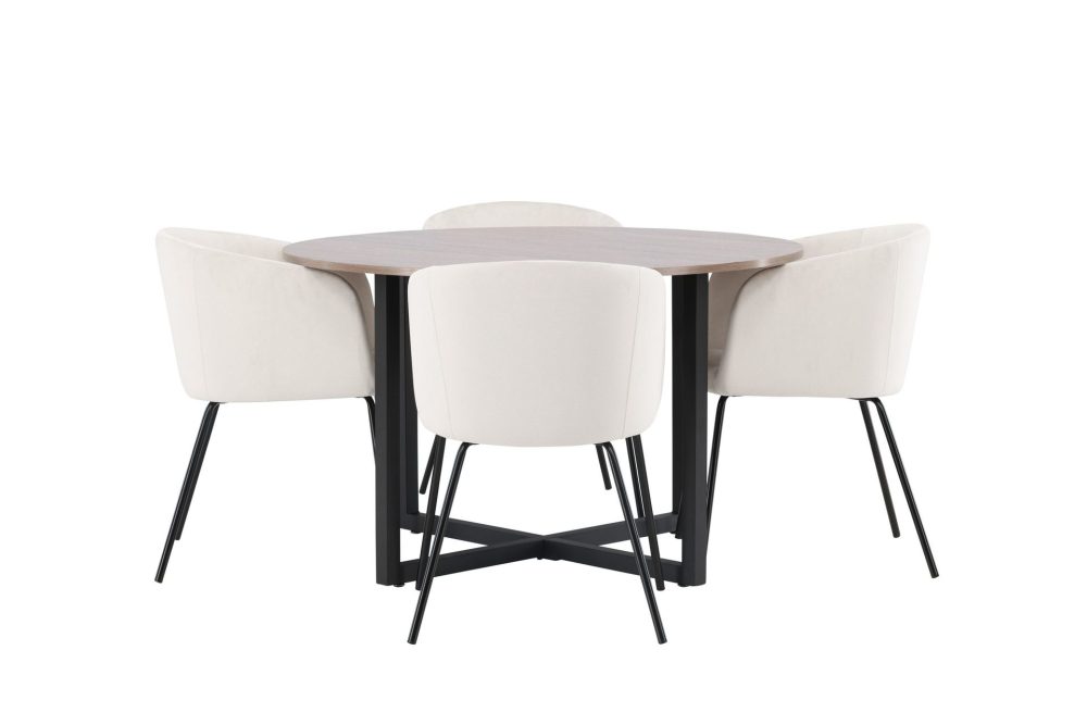 Durango Matgrupp 120 cm Rund med 4 Berit Stolar