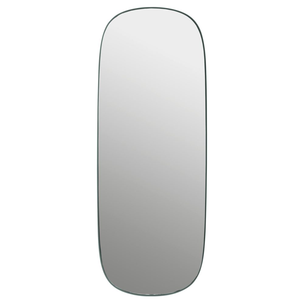 Framed spegel stor, Darkgreen-clear, 118x44,5