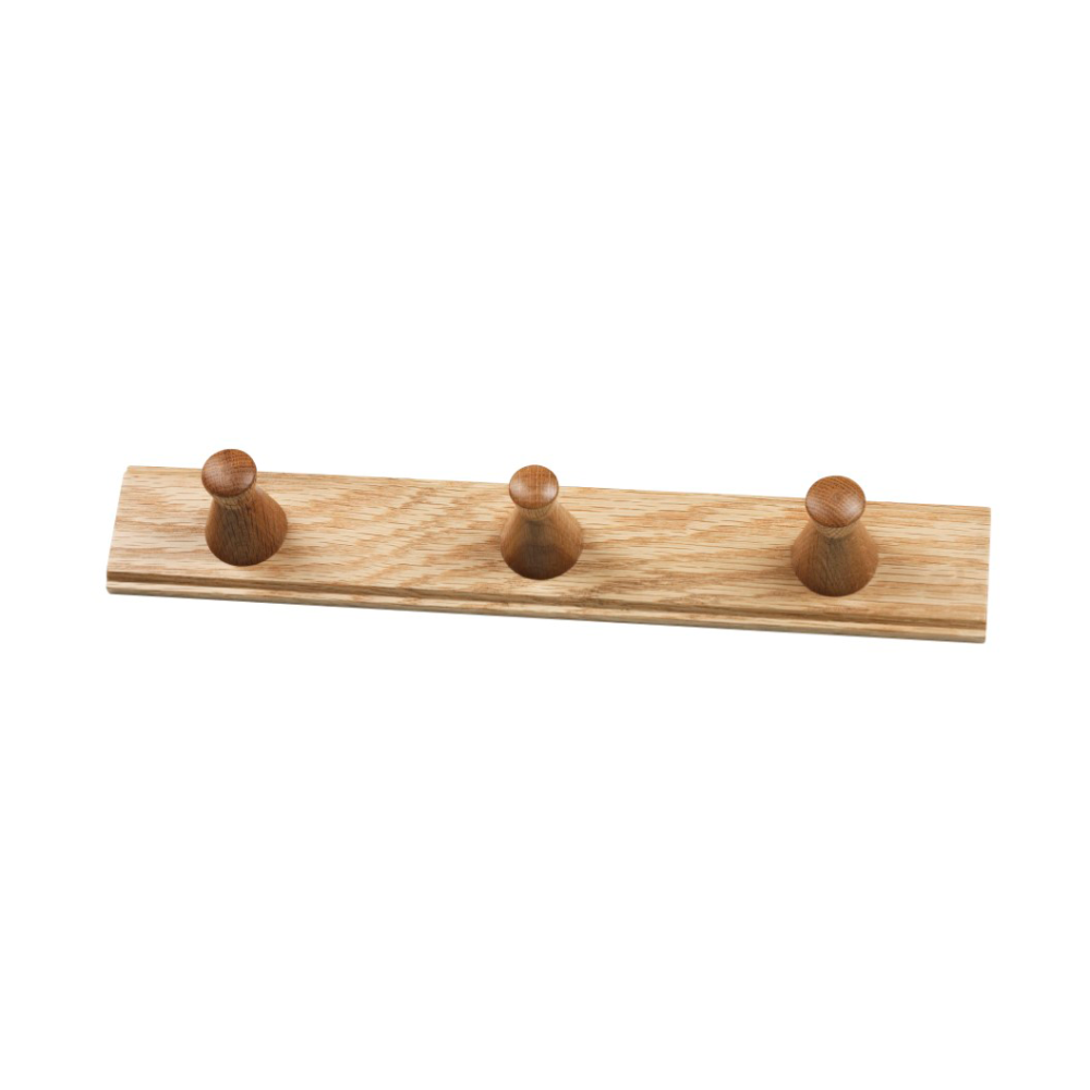 Q3 Allé kroklist 3 krokar, Oak nature lacquered