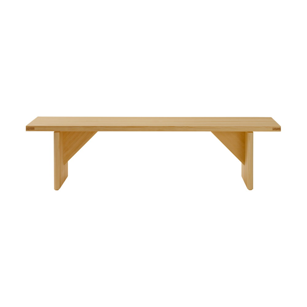 012 Kolmio Bench bänk, Matt oljevaxad furu, 176x42x45 cm