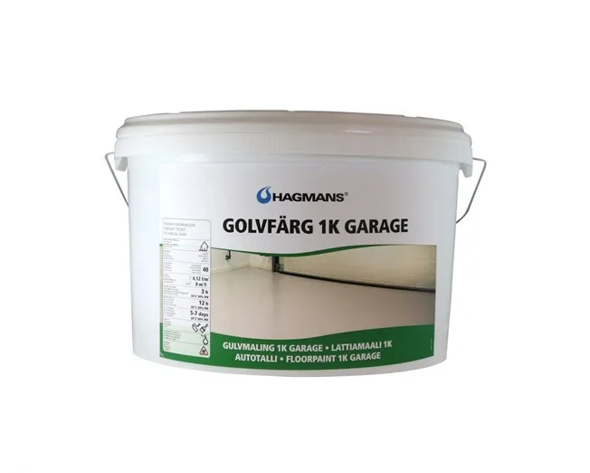 Hagmans 1K Garage Golvfärg halvblank Ljusgrå