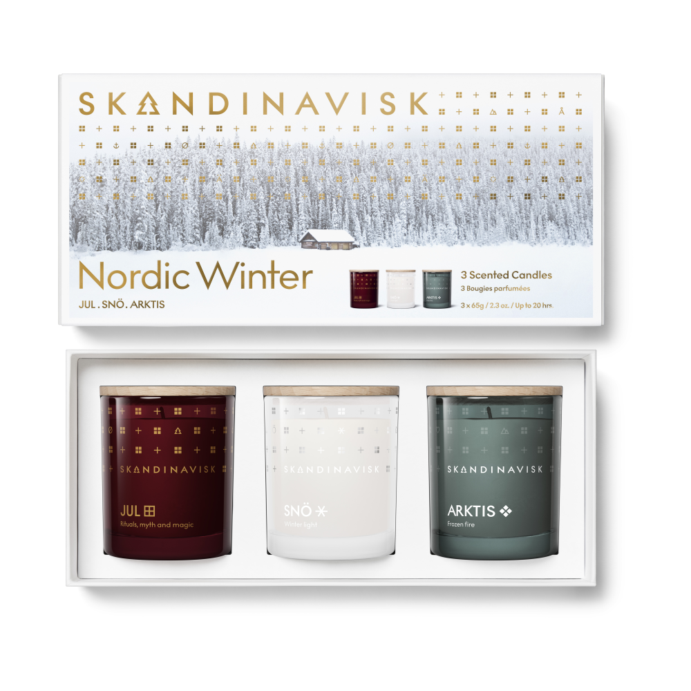 Nordic Winter doftljus gåvoset 3 delar, 65 g