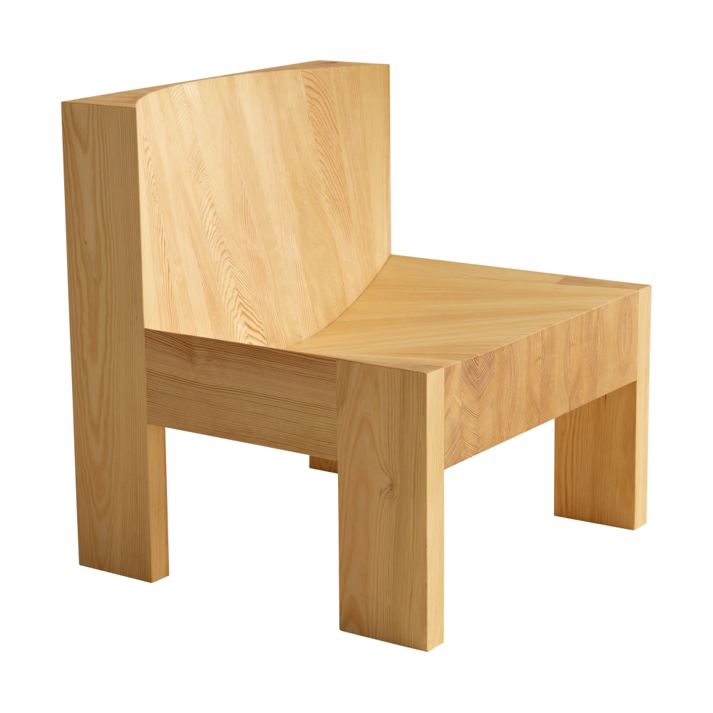 005 Lounge Chair loungestol, Matt oljevaxad furu