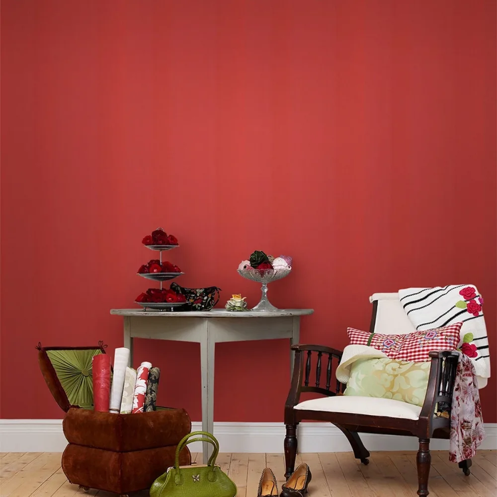 Modern Classics Dottystripe Red 3405 Röd Tapet | Stuvbutiken