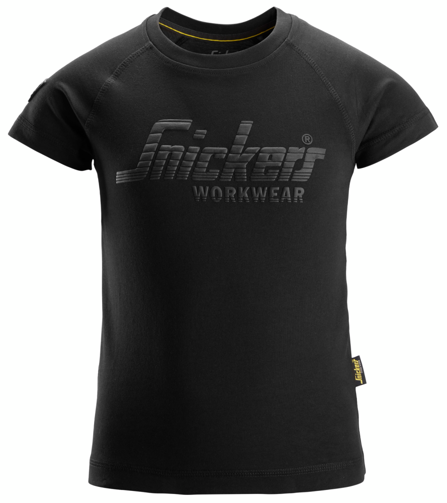 T-SHIRT SNICKERS WORKWEAR LOGO JUNIOR SVART STL, 146/152