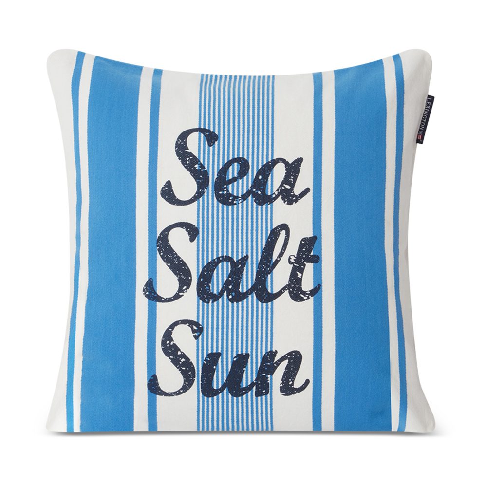 Striped Sea Salt Sun kuddfodral 50x50 cm, Blå-vit