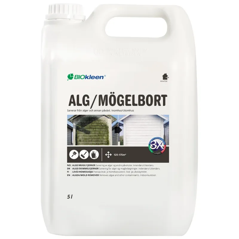 Alg & Mögelbort rengöring fasad 5L