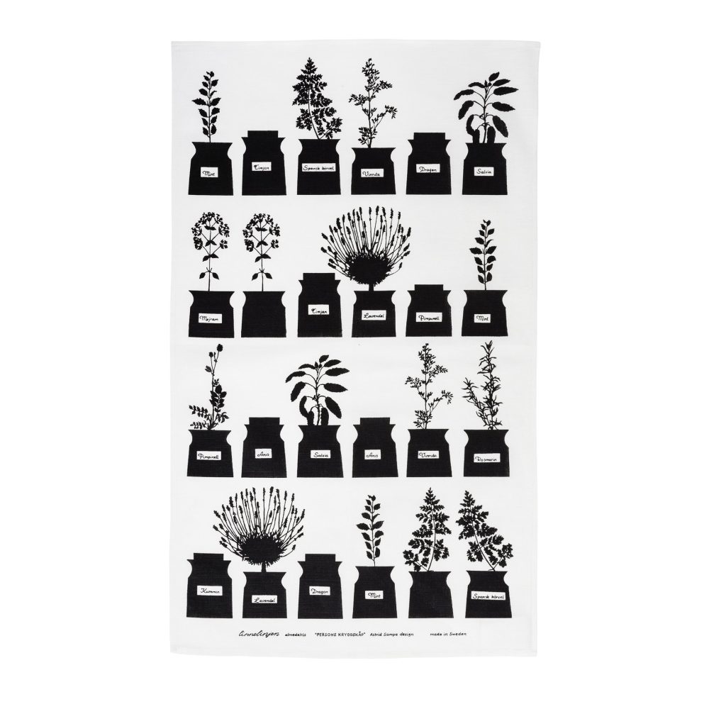 Persons kryddskåp kökshandduk black edition, 47x70 cm