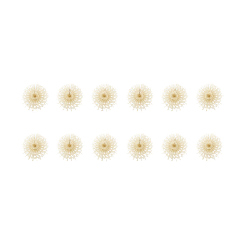 Fold pappersstjärnor 12-pack, Elfenben