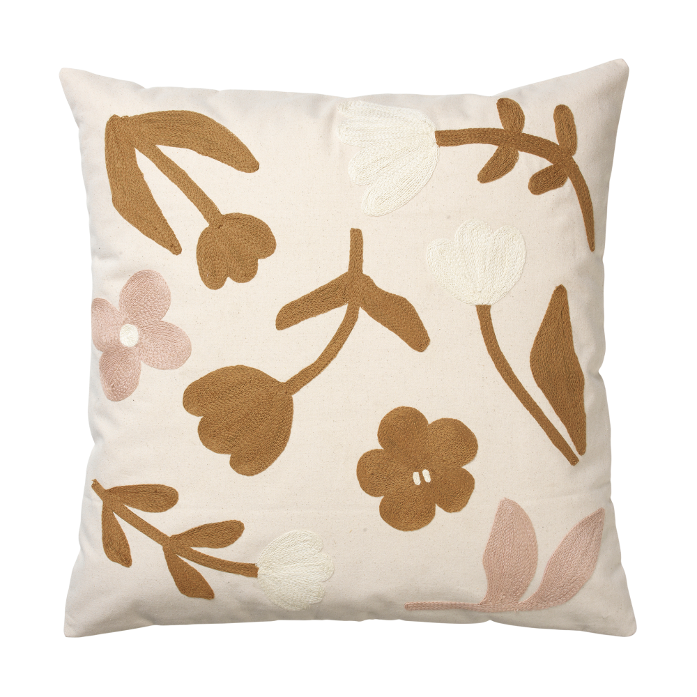 Rosita kuddfodral 50x50 cm, Golden brown-mauve pink