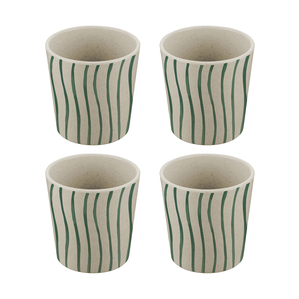 Connect kopp S 19 cl 4-pack, Monstera stripes