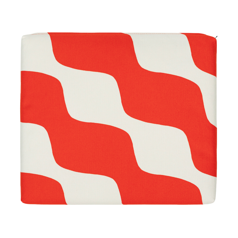 Taifuuni sittdyna, Natural white, orange red, 40x35 cm