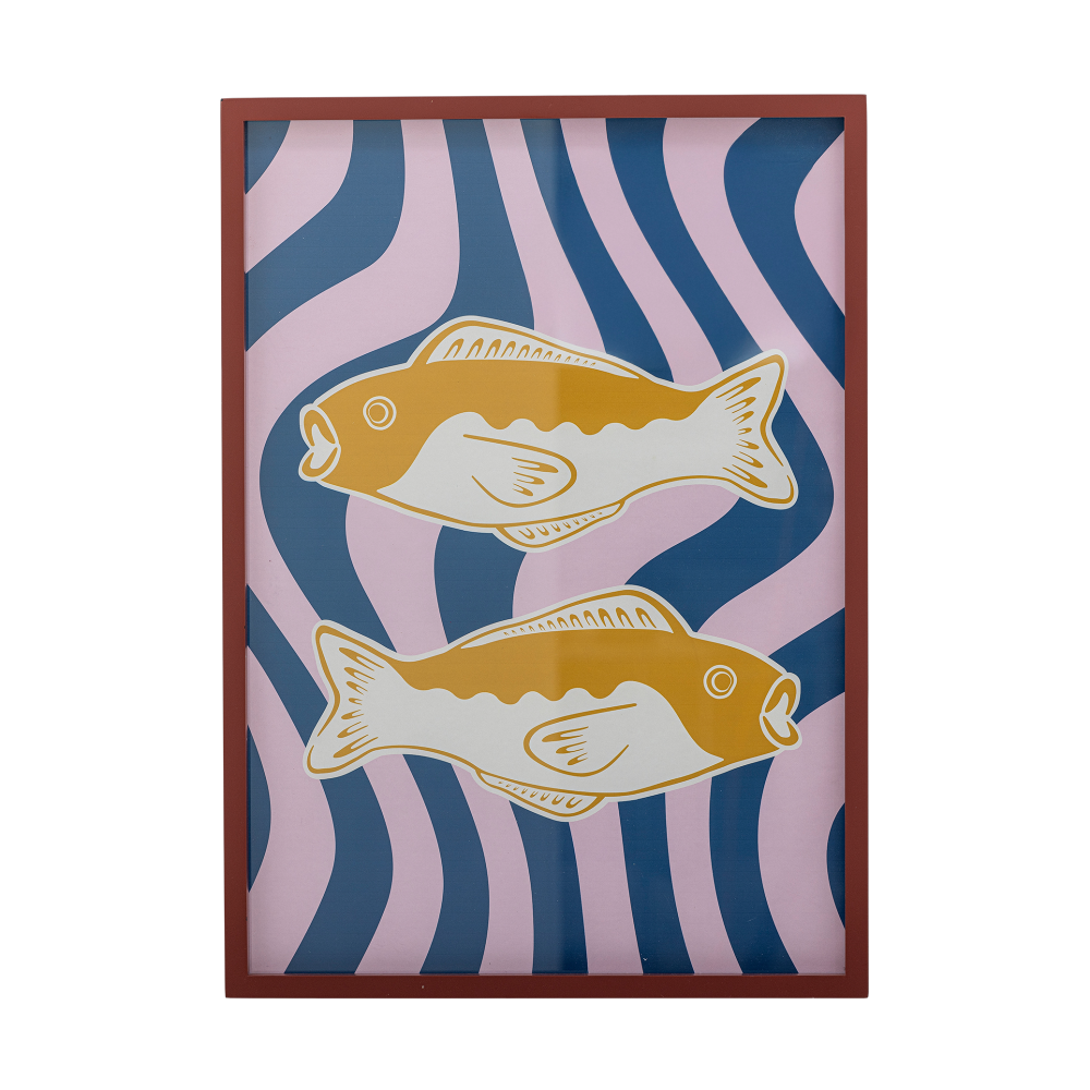 Remy illustration med ram 50x70 cm, Rose