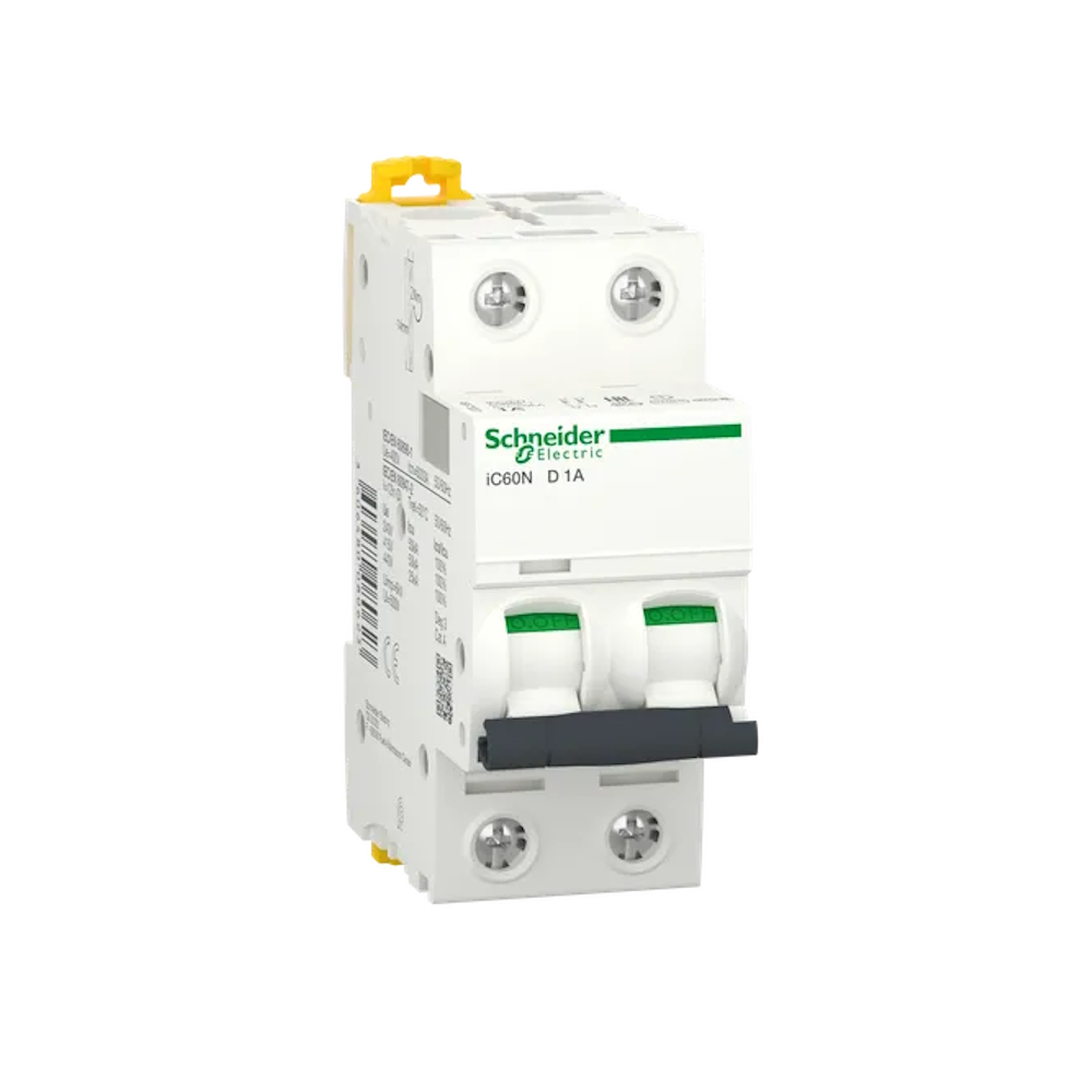 Miniatyrbrytare Acti9 iC60N 2Poler D-Kurva 1A 400V IP20 Schneider Electric