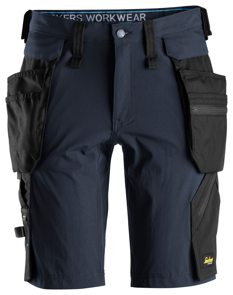 SHORTS SNICKERS WORKWEAR 6108 AVTAGB HF LW 48, MARIN/SVART