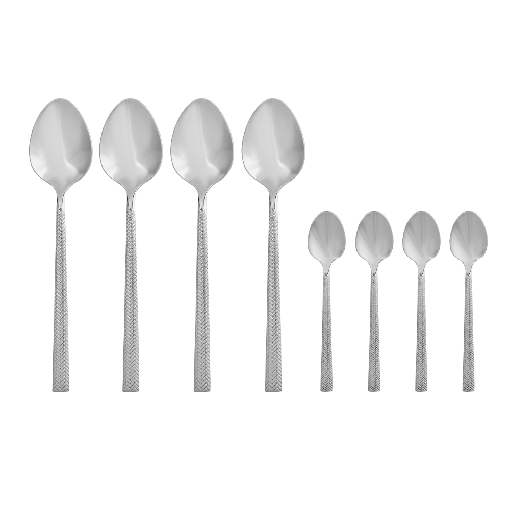 Glöd skedset, 4 skedar + 4 teskedar