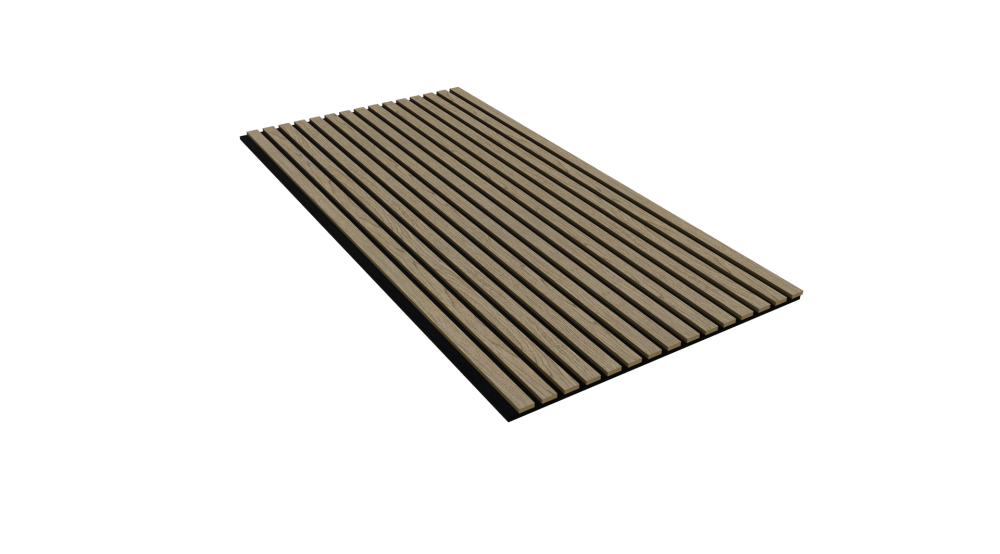 Trälamell akustikpanel| 1200x600x18mm | valnöt | 2-pack