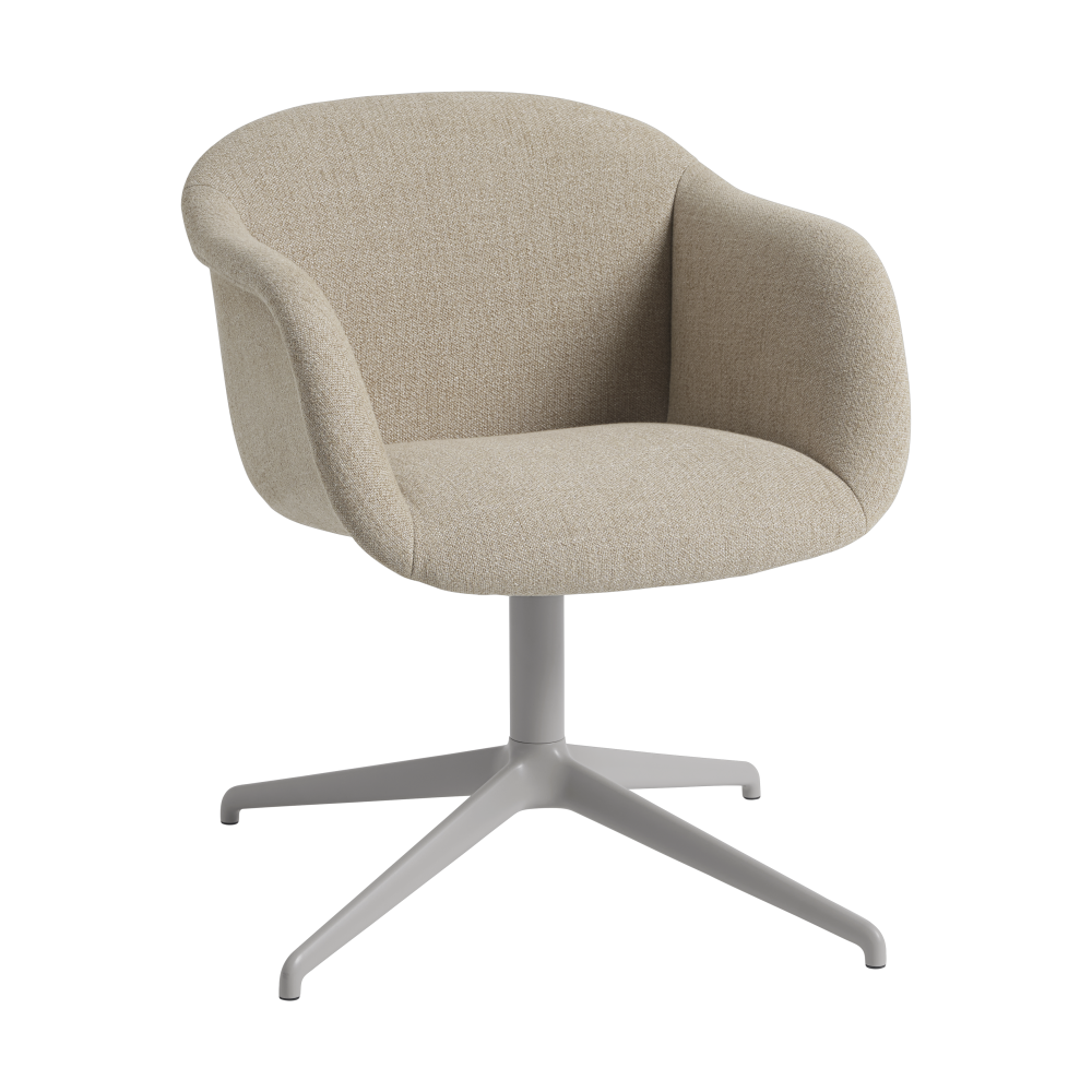 Fiber Soft Armchair swivel base, Ecriture 240/Grey