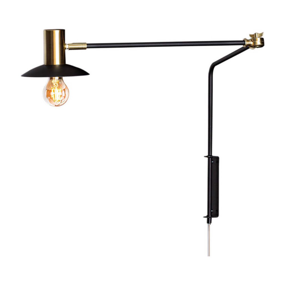 Quinn vägglampa lång, Mattsvart
