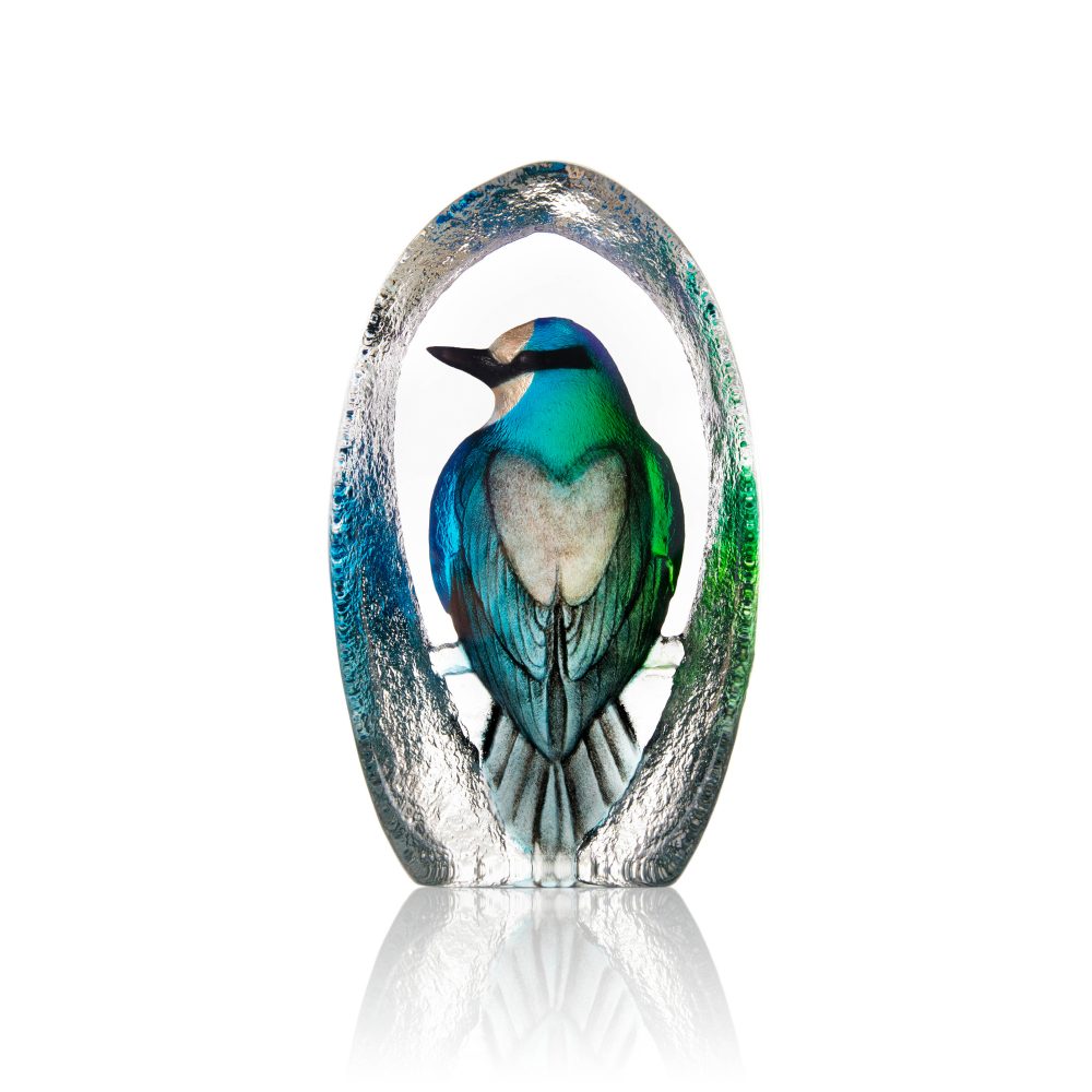 Wildlife Colorina glasskulptur 17,5 cm, Blå