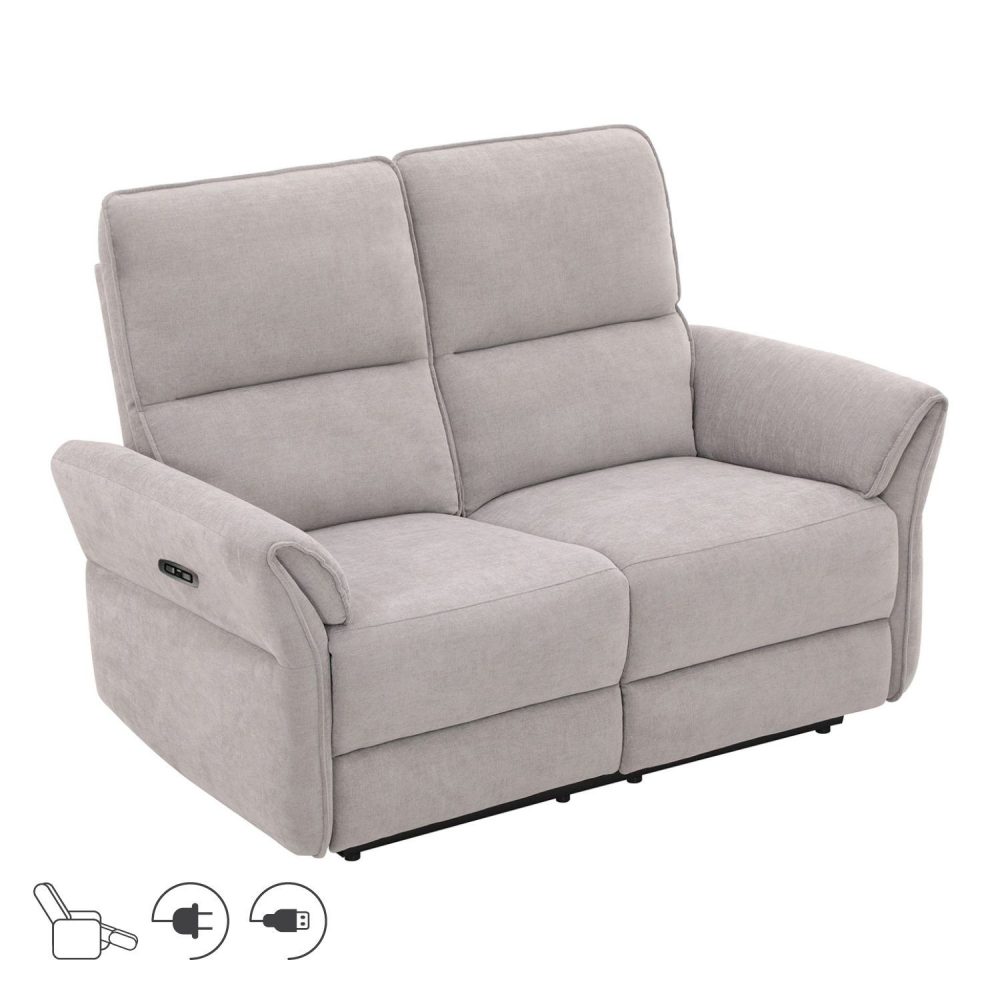 Reclinersoffa Ravdal 2-sits med elektrisk mekanism