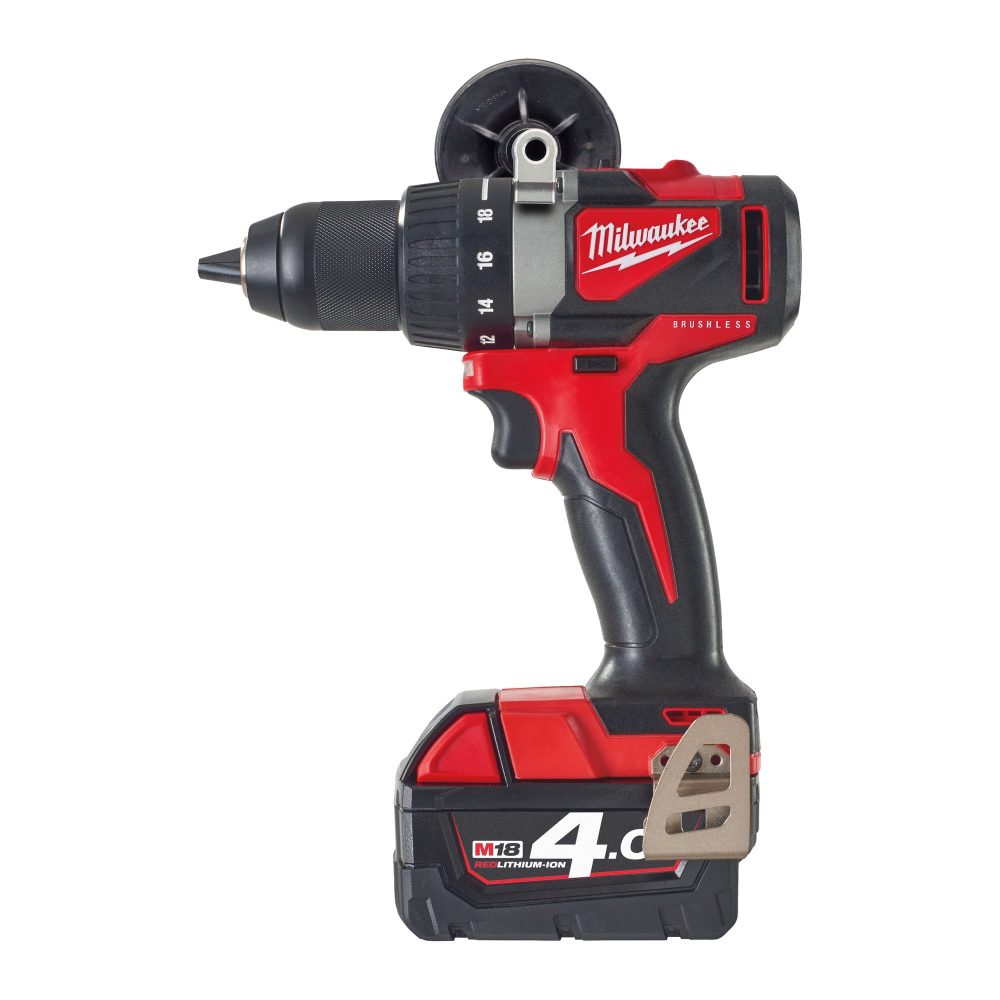 Kjøp Milwaukee Borskrutrekker, M18 BLDD2-402X, inkl. 2x4 Ah batterier og lader.