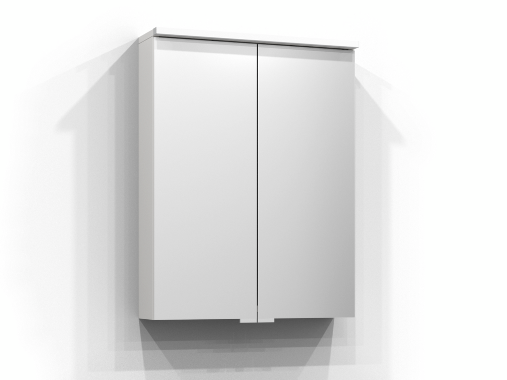 SPEGELSKÅP SVEDBERGS BLOC VIT LED EL, 2HYLL 55X71,6X15,1CM