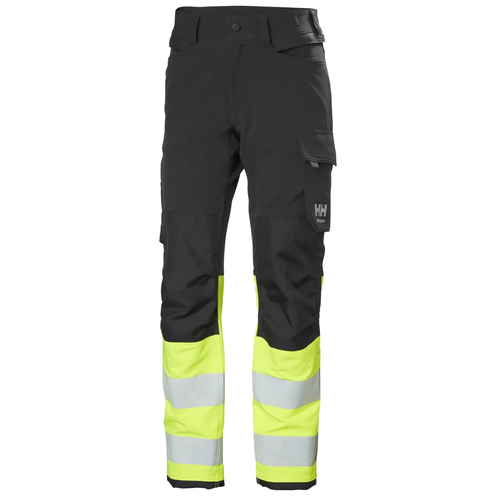 Helly Hansen Workwear Alna 4X HH Connect 77340-369 Arbetsbyxa varsel, mörkgrå/gul Mörkgrå/gul