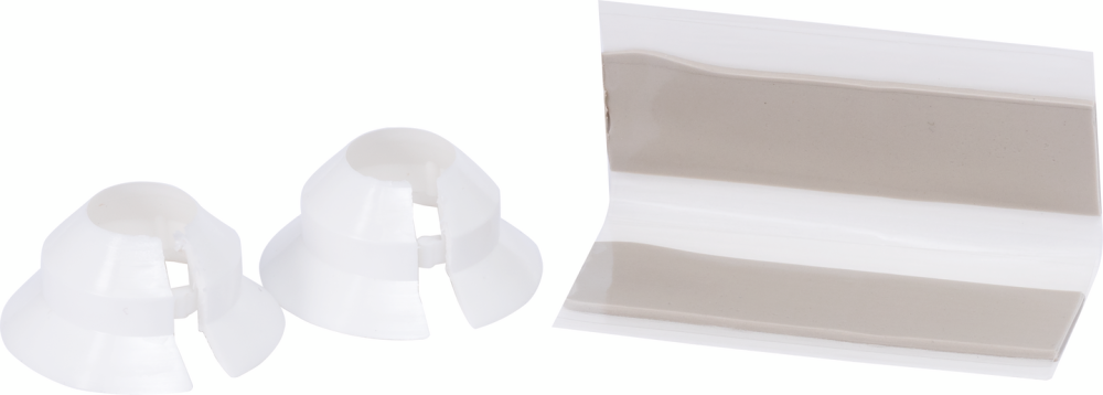 TÄCKBRICKA GELIA MED TÄTNING 15 VIT, FÖR RÖR 15-17.2MM 2PACK