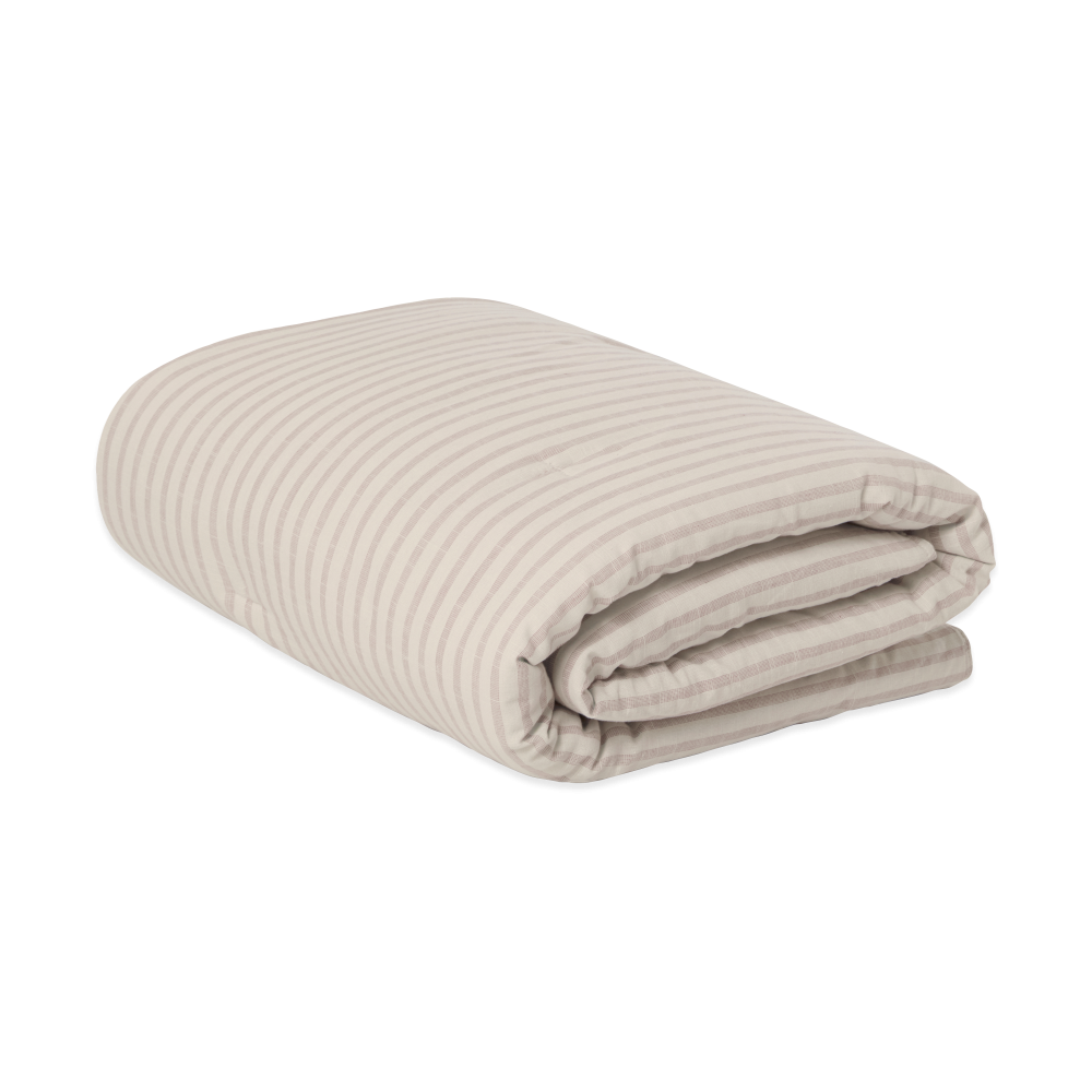 Stripe Mauve vadderad filt, 100x140 cm