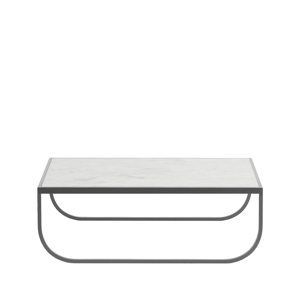 Tati Low soffbord, marmor vit, storm grey stativ