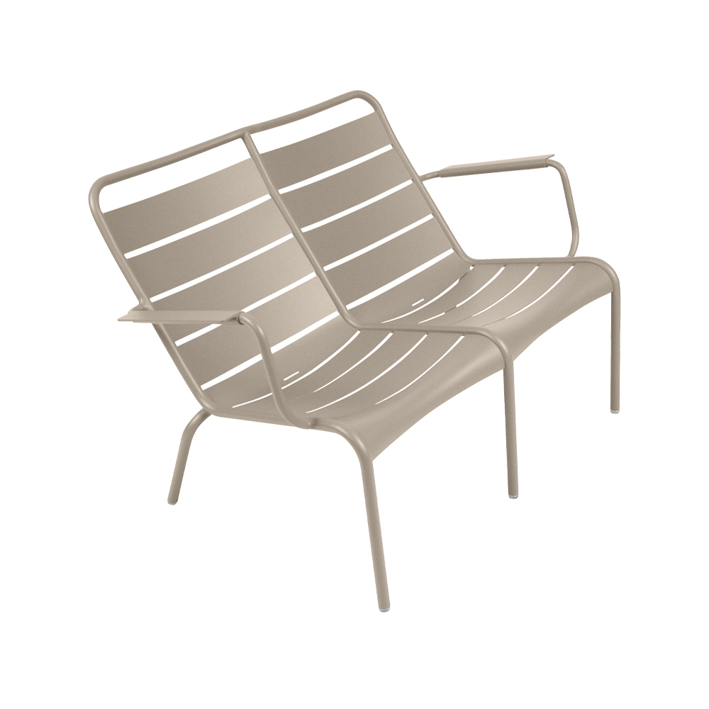 Luxembourg Duo karmstol låg, Nutmeg (beige)
